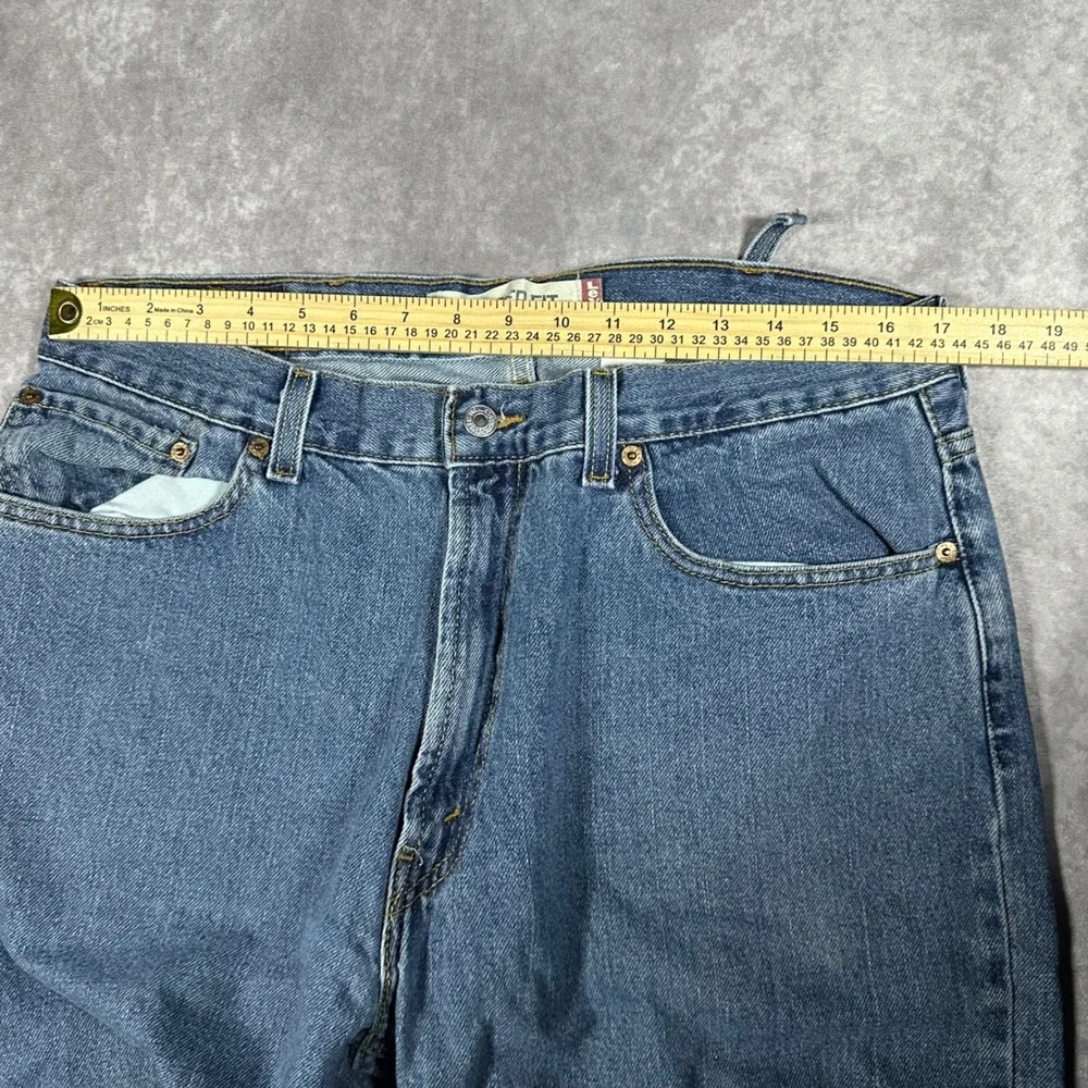 Levis 550 Relaxed Fit Tapered Leg Jeans Mens 38x34 Blue Medium Wash Denim Work